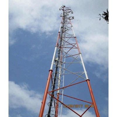 three legged tubular communication steel towers