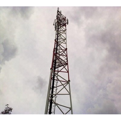 3 Legged Tubular Lattice Steel Telecommunication Tower